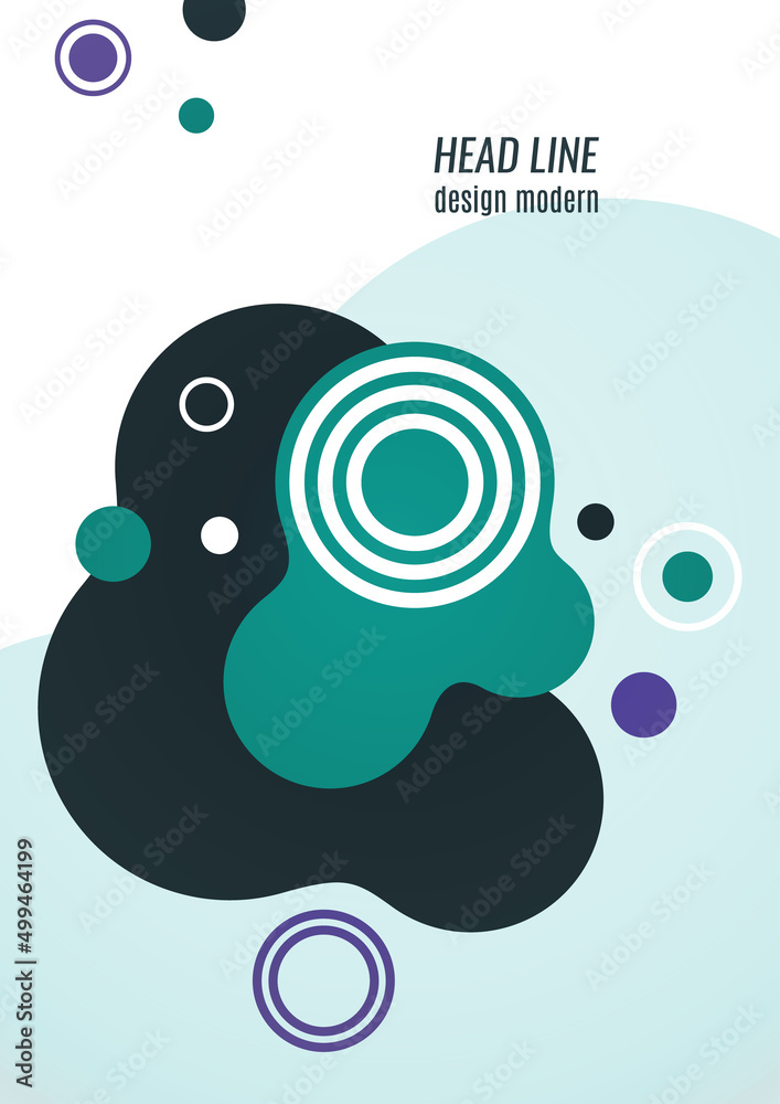 Fluid, circle. Geometric abstract background, design template for business or technology presentations, internet posters or web brochure covers. Vector