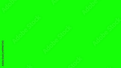 Orange cubes show up from under white surface, screen split into squares, green chroma key reveal. Abstract 3D animated intro. Alpha channel, transparent background ProRes 4444 in 4k UHD.