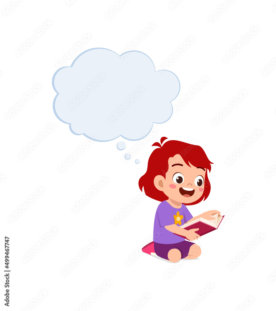 little kid read book and think about something little kid read book and think about something