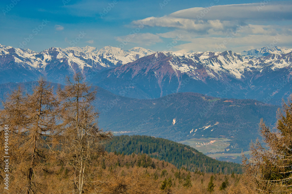 Blick vom Mendelpass in Südtirol