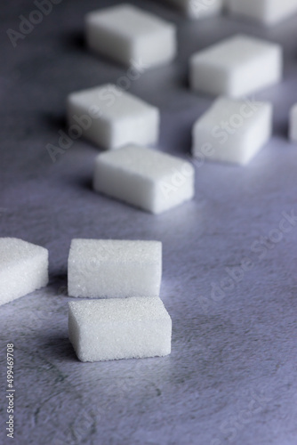 pile of white sugar cubes.