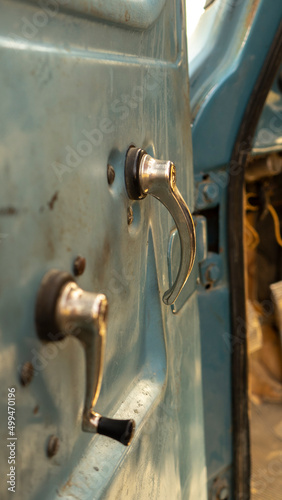 door handles of an old truck