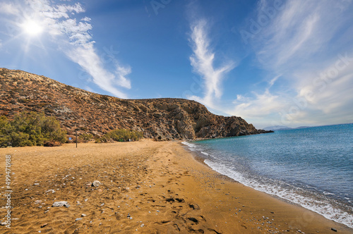 Klisidi beach in Anafi island of Greece