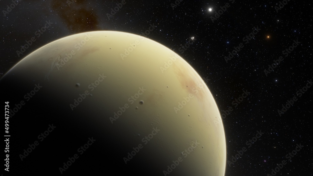 Planets and galaxy, science fiction wallpaper