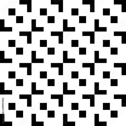 Abstract Geometric Background Design.Seamless Black and White Chaotic Pattern.Irregular Tangled Shapes.Modern stylish abstract texture. Repeating geometric tiles from striped elements.Linear graphic.