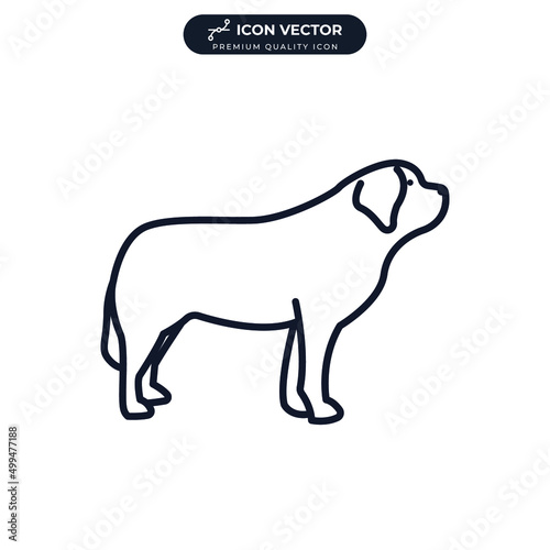 st bernard dog icon symbol template for graphic and web design collection logo vector illustration