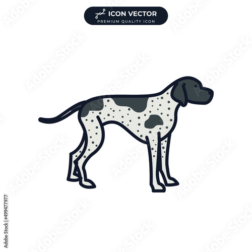 pointer dog icon symbol template for graphic and web design collection logo vector illustration