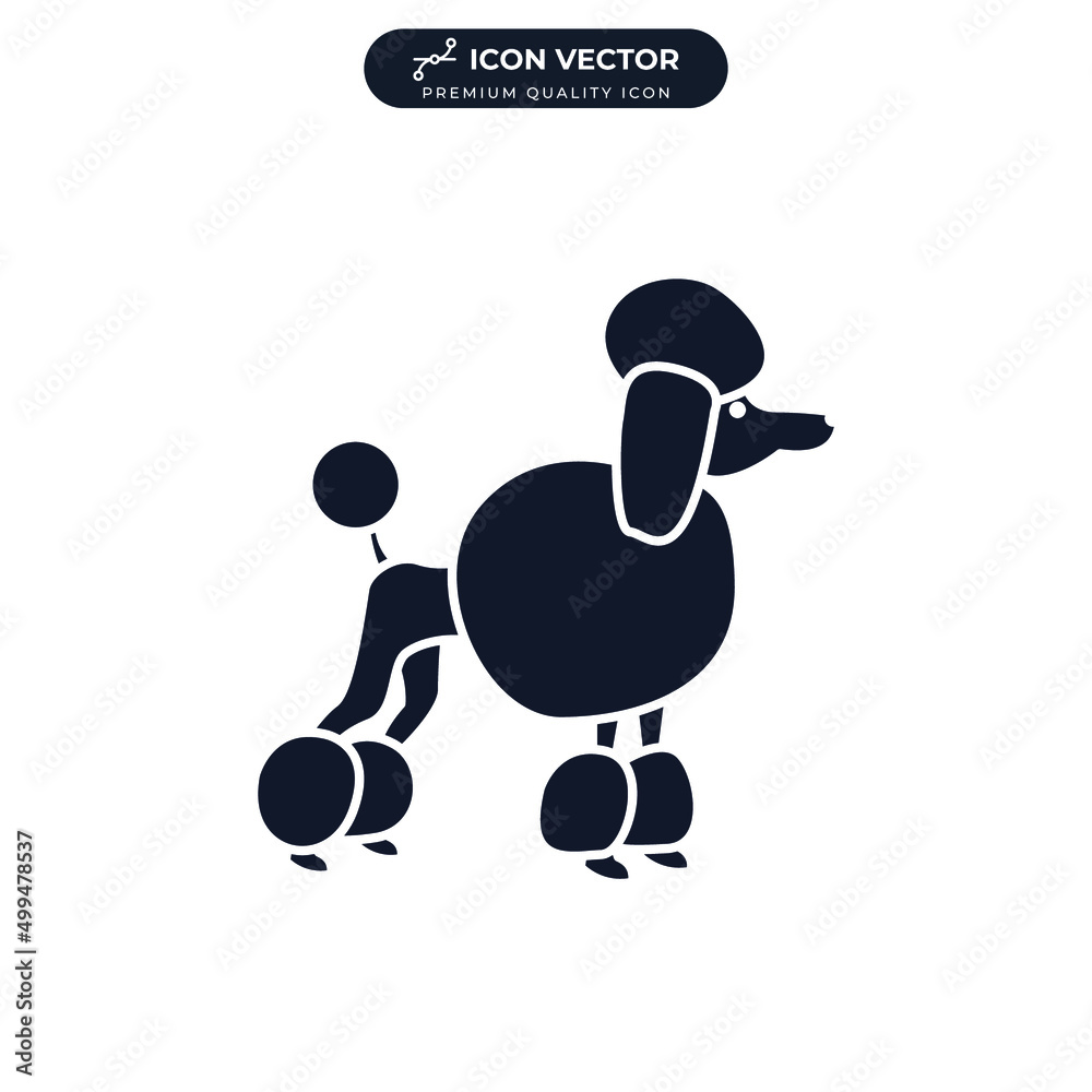 poodle dog icon symbol template for graphic and web design collection logo vector illustration poodle dog icon symbol template for graphic and web design collection logo vector illustration