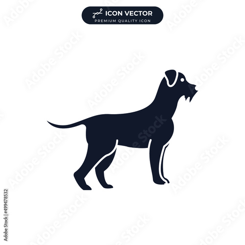 schnauzer dog icon symbol template for graphic and web design collection logo vector illustration