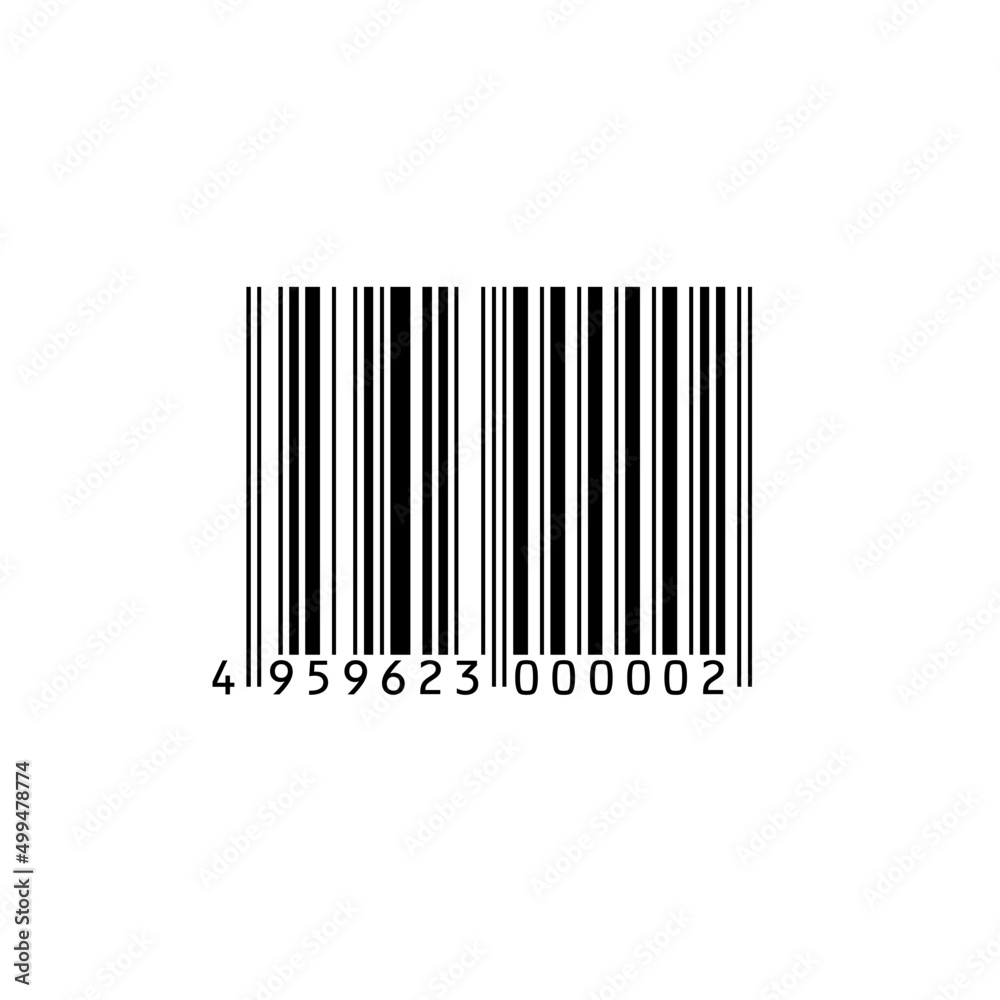 Bar code.Bar code icon vector design isolated on white background.Realistic Bar code icon isolated on white background