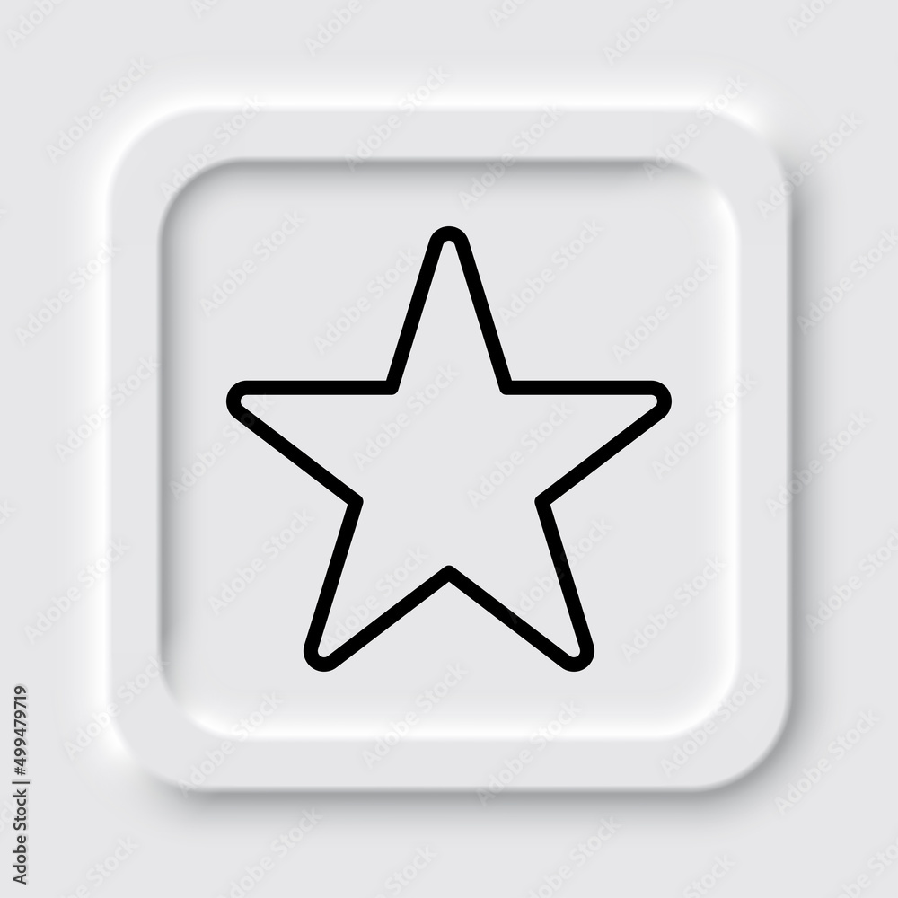 Star simple icon vector. Flat design. Neumorphism design.ai Star simple icon vector. Flat design. Neumorphism design.ai