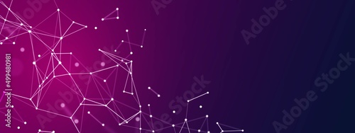 Vector abstract background frame. Design plexus lines. Texture digital network, torn grid. Connections by point, particles, stars. Constellations. Poster for technology, medicine, business.