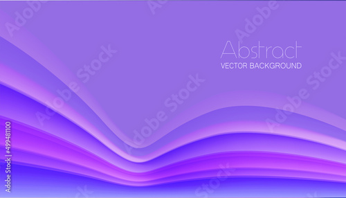 Volumetric banner. Abstract vector background. Purple wallpaper