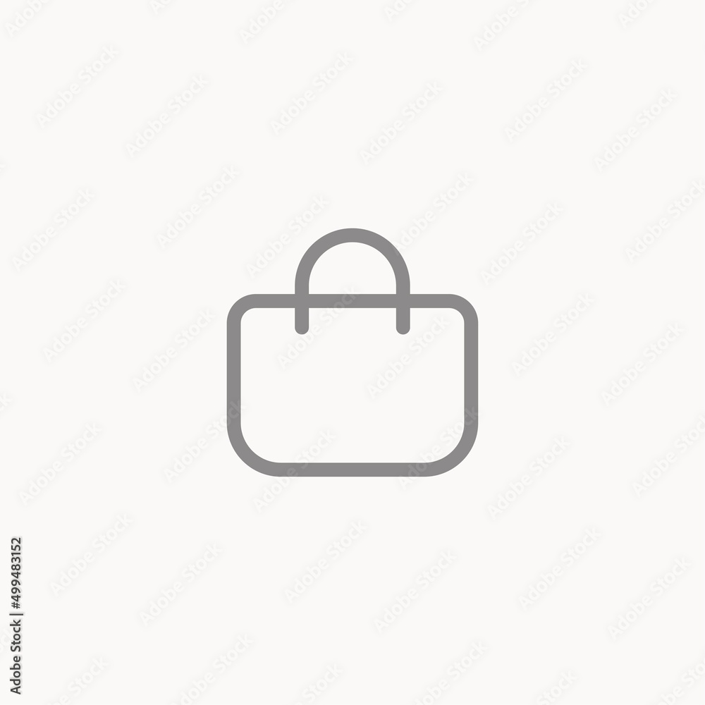 Outline shopping bag vector icon sign symbol Outline shopping bag vector icon sign symbol