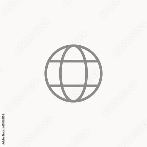 Outline globe vector icon sign symbol