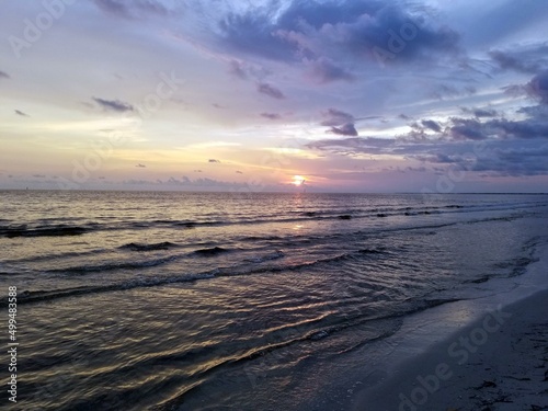 sunset over the beach © Elizabeth