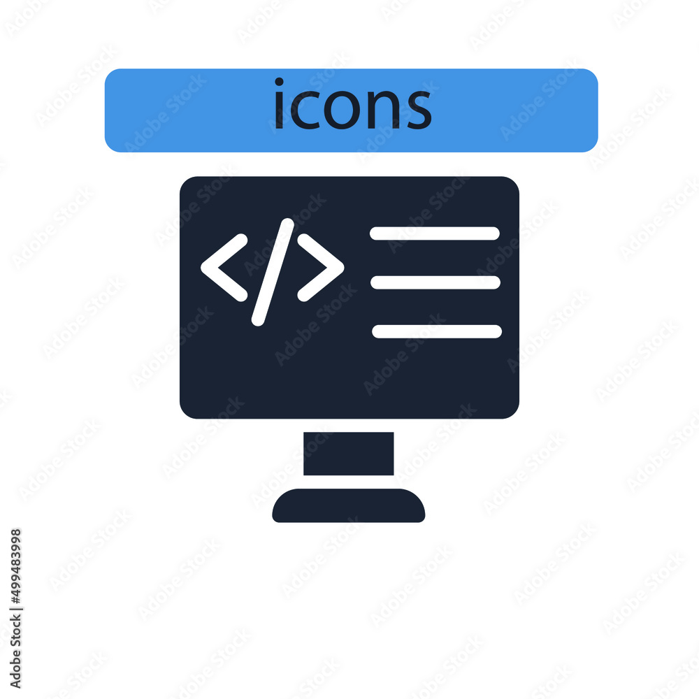 computer programming icons symbol vector elements for infographic web computer programming icons symbol vector elements for infographic web