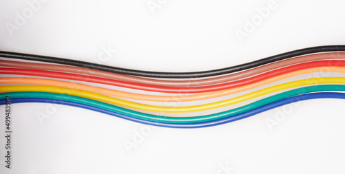 Multicolor plastic cables