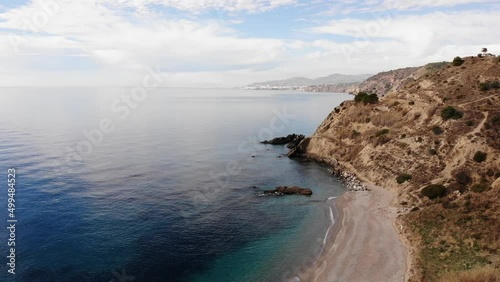 Wallpaper Mural Sea coast landscape. Cliffs of Maro Cerro Gordo Natural Park, near Maro and Nerja, Malaga province, Costa Del Sol, Andalusia, Spain. Torontodigital.ca