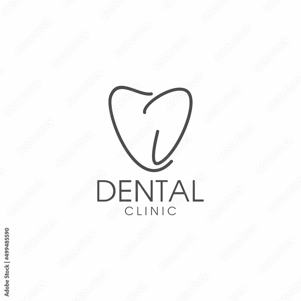 line art letter J dental logo line art letter J dental logo