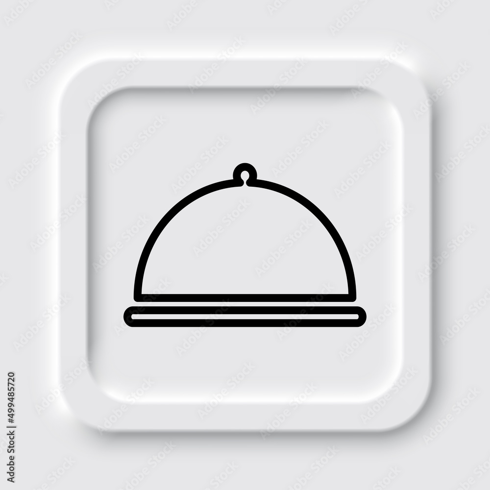 Tray simple icon vector. Flat design. Neumorphism design.ai Tray simple icon vector. Flat design. Neumorphism design.ai