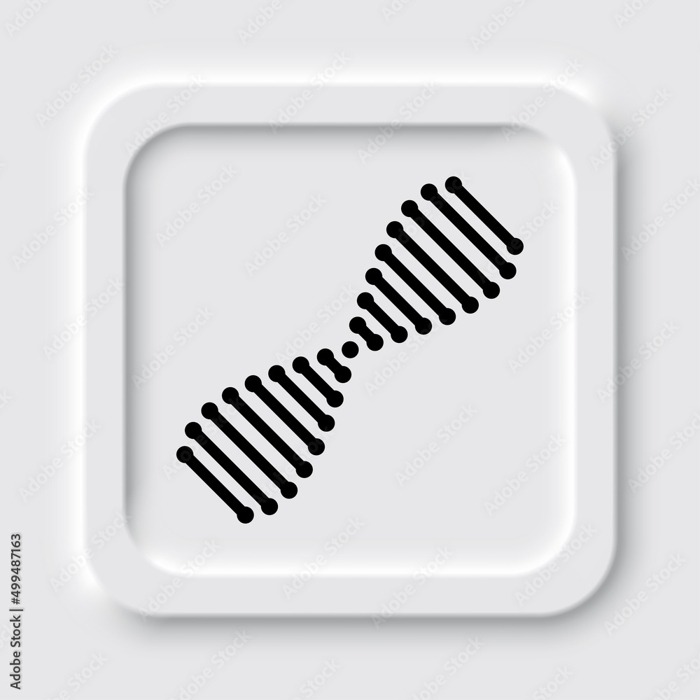 DNA simple icon vector. Flat design. Neumorphism design.ai DNA simple icon vector. Flat design. Neumorphism design.ai