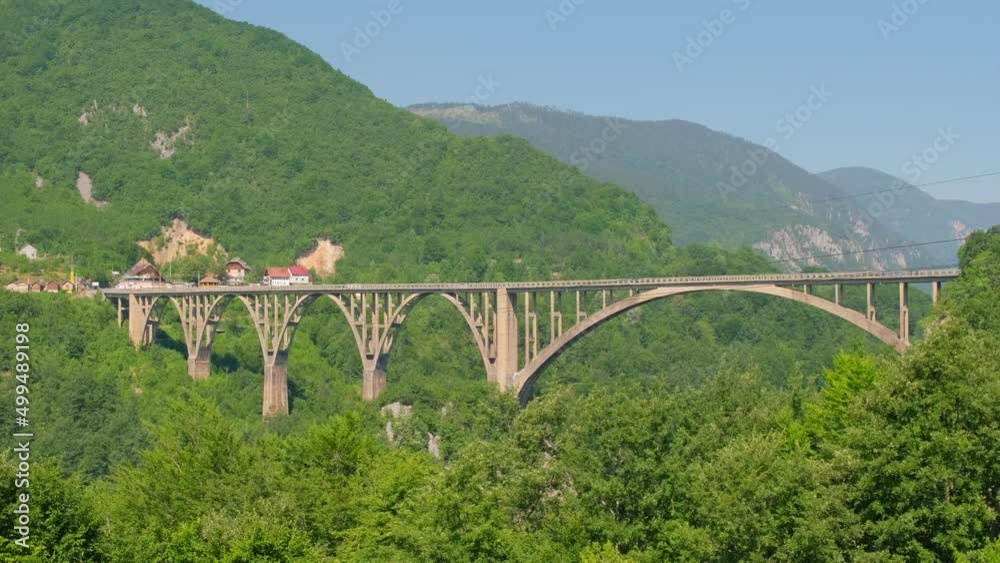 Djurdjevic Tara Bridge over the Tara River near Zabljak town in Montenegro Djurdjevic Tara Bridge over the Tara River near Zabljak town in Montenegro