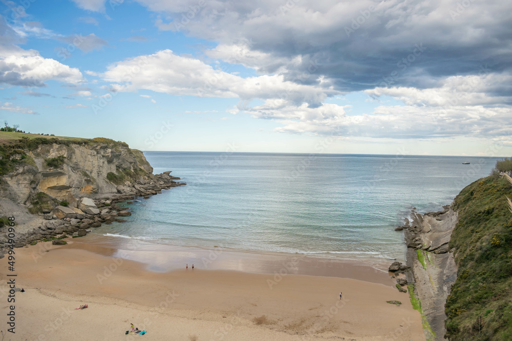 Beach with clouds in Santander