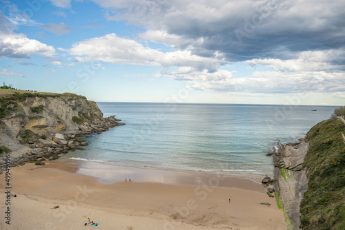 Beach with clouds in Santander