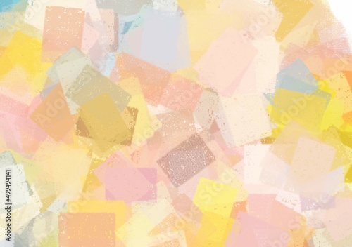 Pastel-style abstract painting composed of squares
