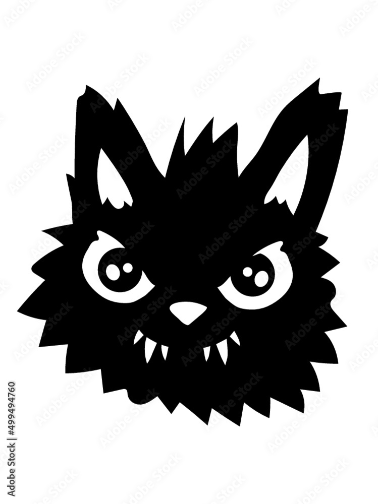 Kopf Bedrohliche Katze Kopf Bedrohliche Katze