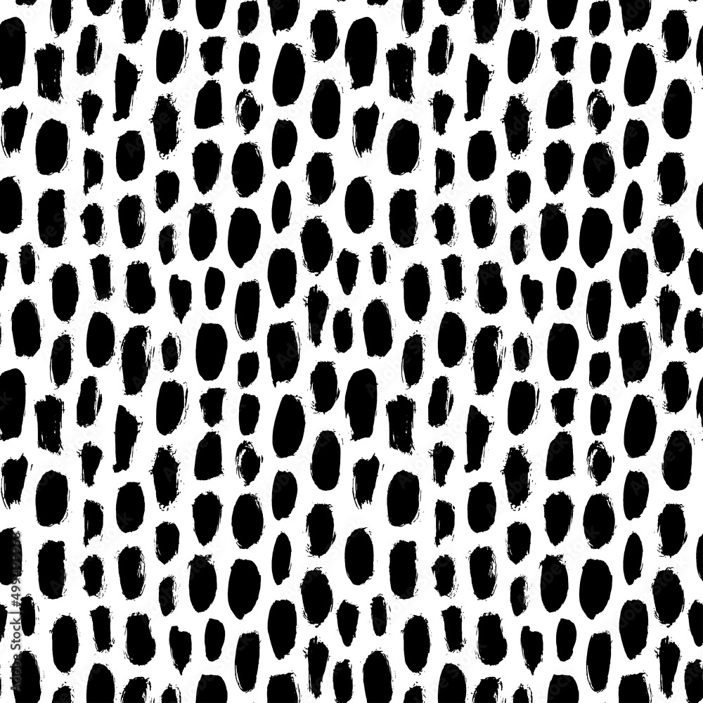 Hand drawn black dry blots seamless pattern. Splash vector black blots. Grunge background with textured dashes. Abstract white and black background for fabric print, paper card, table cloth, fashion. Hand drawn black dry blots seamless pattern. Splash vector black blots. Grunge background with textured dashes. Abstract white and black background for fabric print, paper card, table cloth, fashion.