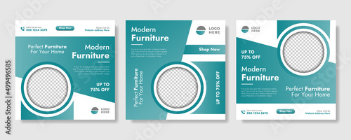 Furniture social media instagram post template