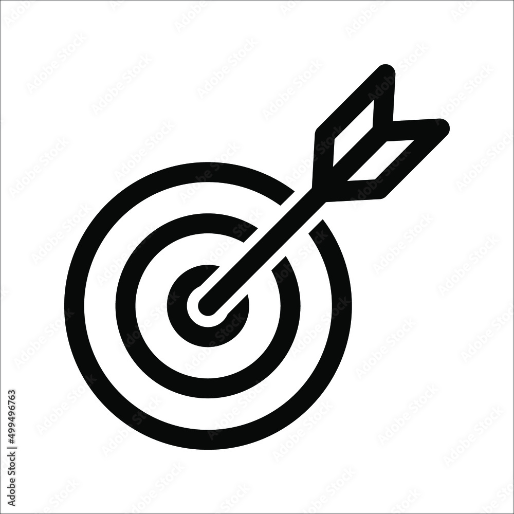 Target Icon vector illustration on white background. symbol for web site Computer and mobile vector. Target Icon vector illustration on white background. symbol for web site Computer and mobile vector.