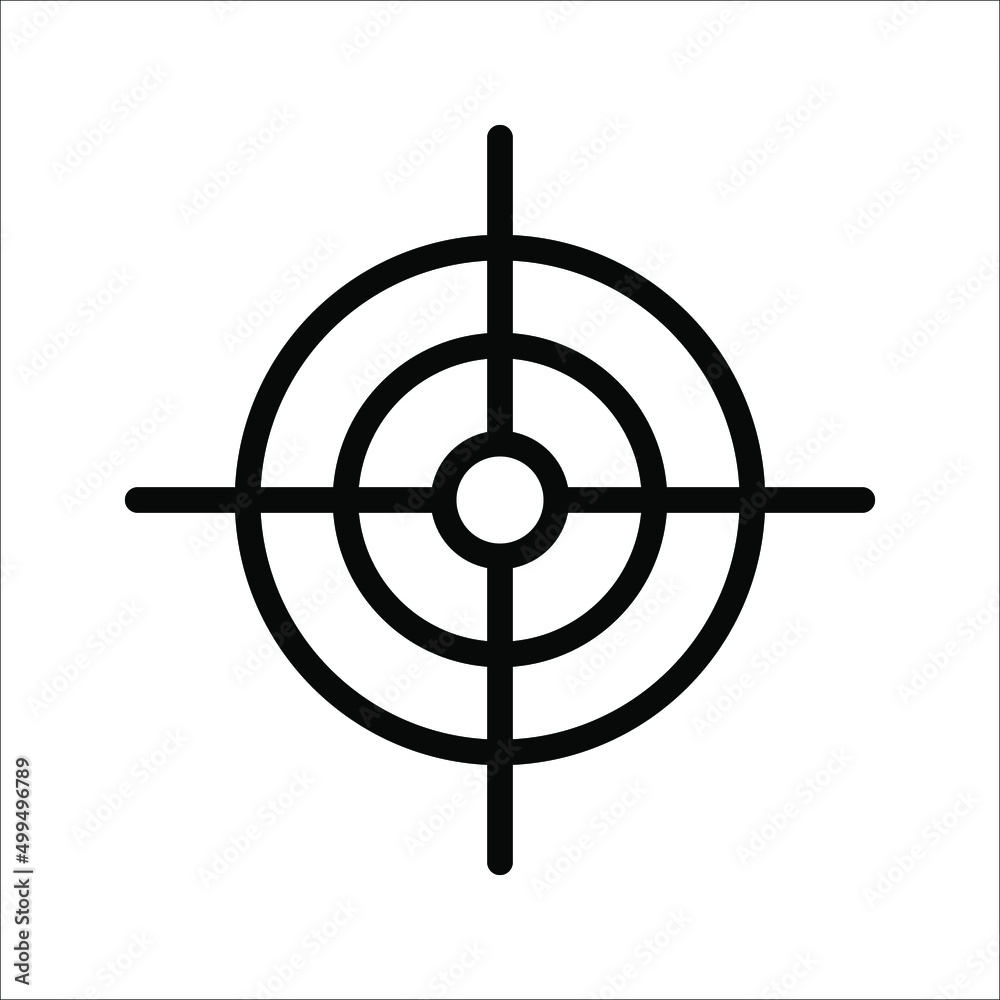 Target Icon vector illustration on white background. symbol for web site Computer and mobile vector. Target Icon vector illustration on white background. symbol for web site Computer and mobile vector.