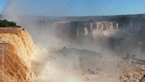 panoramic view of the igua  u falls  Brazil