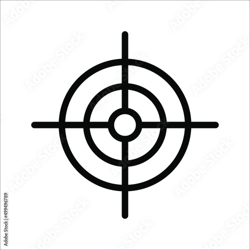 Target Icon vector illustration on white background. symbol for web site Computer and mobile vector.