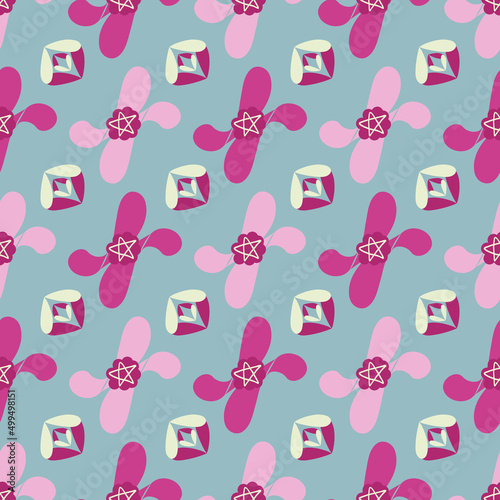 hand drawn star symbol  seamless pattern 