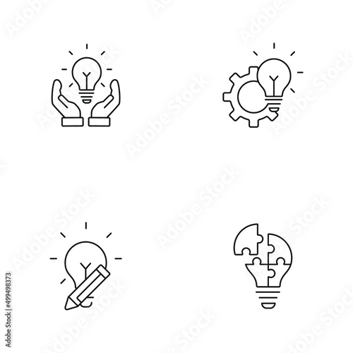 creativity icons set . creativity pack symbol vector elements for infographic web