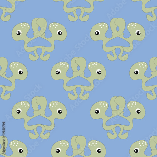 cute gray crabs on blue background ,perfect for kids product or any decorative design