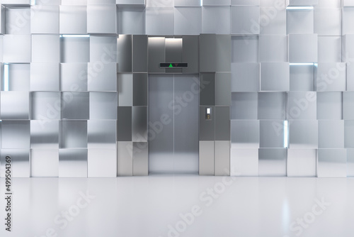 Metallic elevator or passenger lift
