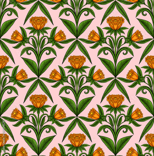 Fototapeta Fllowers pattern background