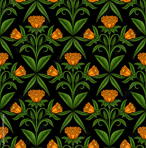 Fllowers pattern background photo