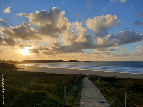 sunset on the beach