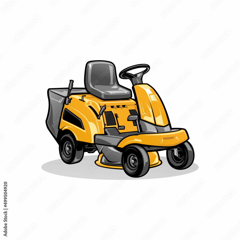 lawn mower illustration vector
