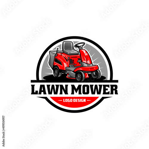 lawn mower isolated logo vector	