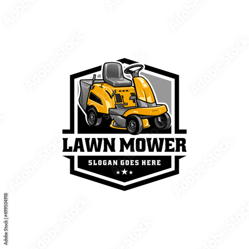 lawn mower isolated logo vector	