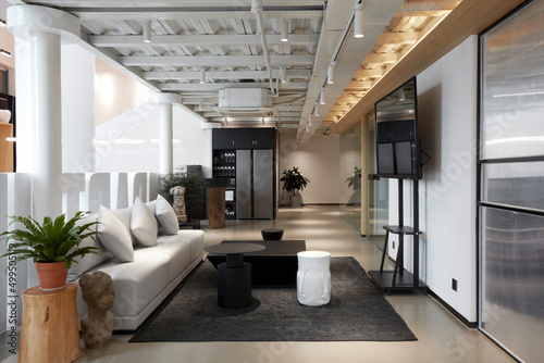 Wallpaper Mural Modern comprehensive office interior, Reception area Torontodigital.ca