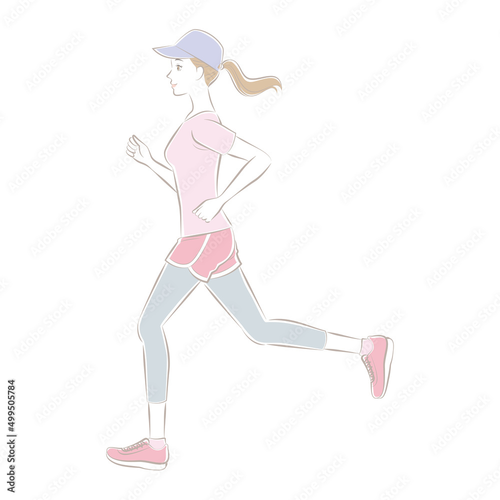 ジョギング/ランニングをする女性 ジョギング/ランニングをする女性