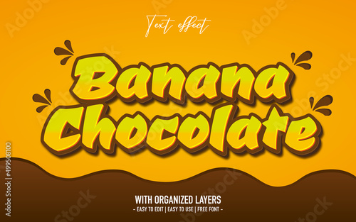 banana chocolate text effect
